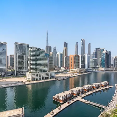 Furnished Apartment Binghatti Canal - Burj Khalifa View, Dubai Exterior photo